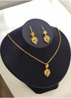 GOLDMAX 21k Gold Plated Necklace & Earrings Jewelry Set For Women  - Image 4