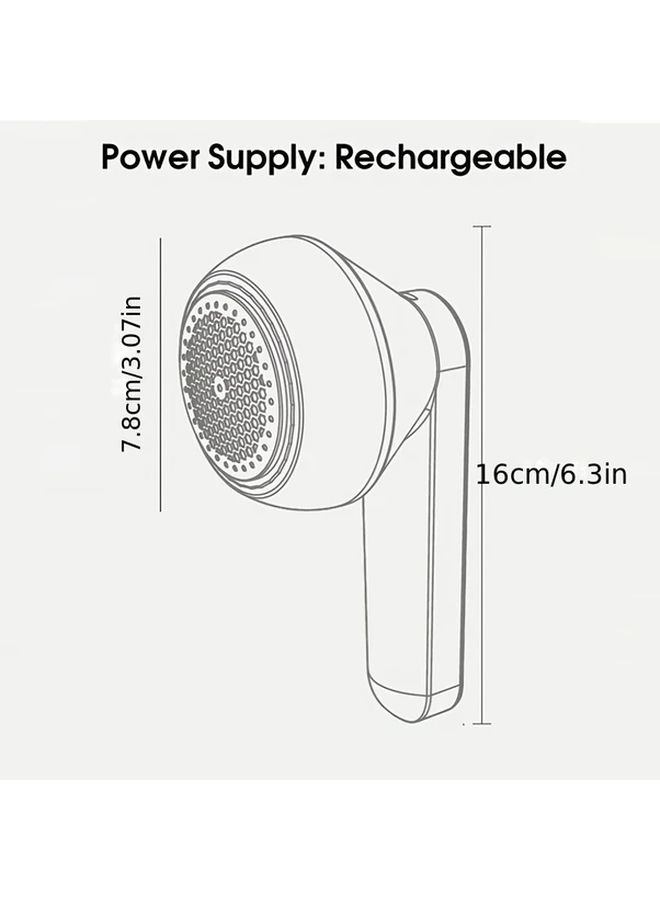 USB Rechargeable Fabric Shaver With Digital Display Black And 2 Replacement Heads - Image 2