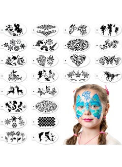 Chinco 24 Pieces Face Paint Stencils Face Body Tattoo Templates Painting Stencils for Kids Holiday Halloween Makeup Body Art TattoosGraceful Style - pzsku/Z189630BCD68E9E8721B2Z/45/_/1741001482/2c3f45be-bb1b-4bc5-b937-da07a1c335d1