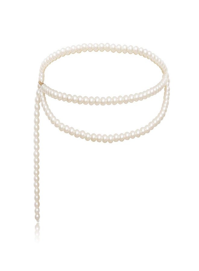 RECTYO GALLERY 1 Pcs Premium white Pearl Belts Chain Pearls Waist Body Chain Pearl Body Jewelry Summer Beach Body Accessories (Waist chain) - Image 1