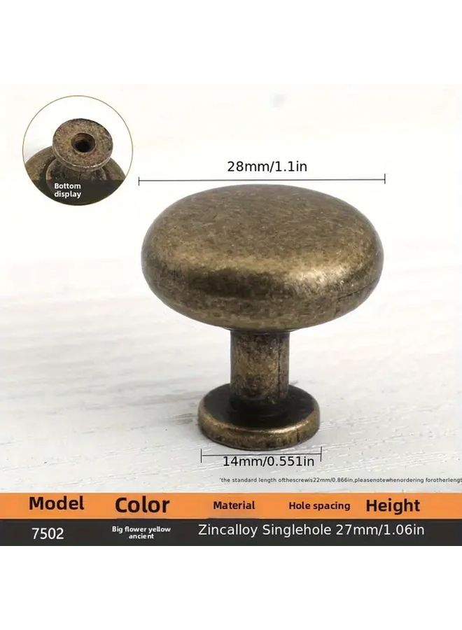 6 Antique Brass Cabinet Knobs Fluted Edges Drawer Pulls For Kitchen Bathroom Furniture - Image 3