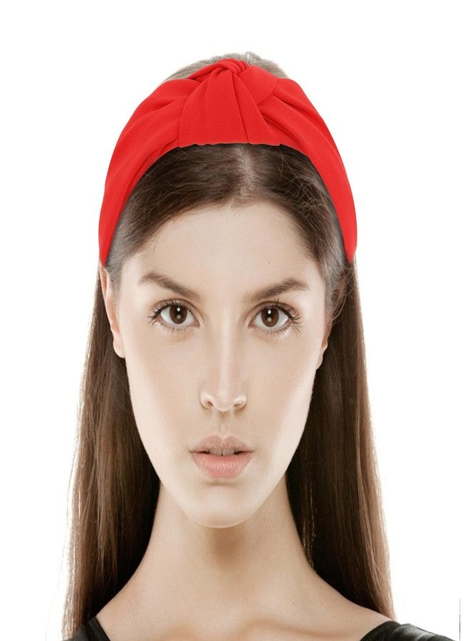 Ondder Red Knotted Wide Headbands for Women Head Band for Women's Hair Thick Top Knot Headbands diademas para mujer de moda Hair Accessories for Women Girls - Image 4