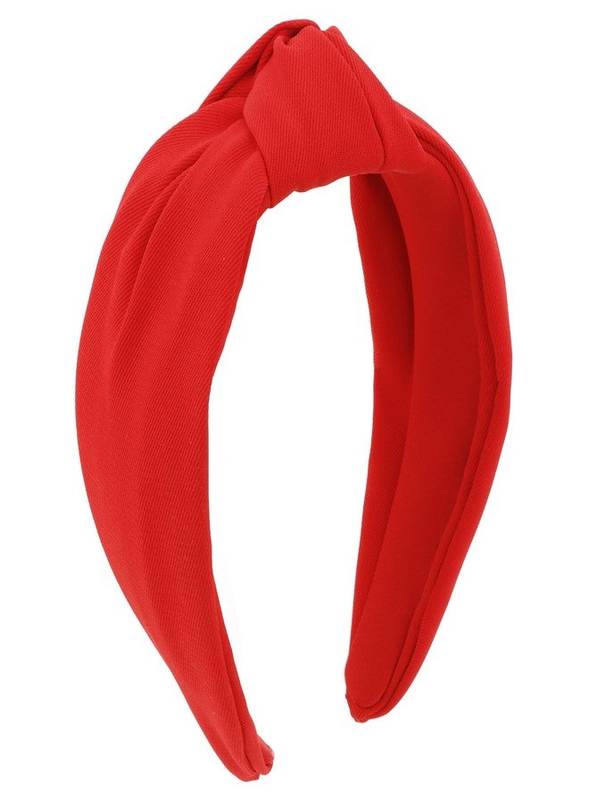Ondder Red Knotted Wide Headbands for Women Head Band for Women's Hair Thick Top Knot Headbands diademas para mujer de moda Hair Accessories for Women Girls - Image 1