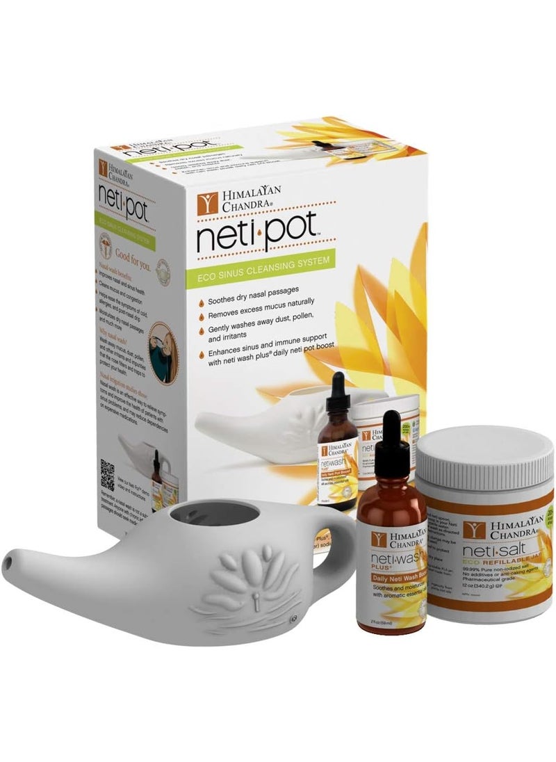 Himalayan Chandra Himalayan Chandra ECO Neti Pot Complete Sinus Cleansing System Starter Kit 