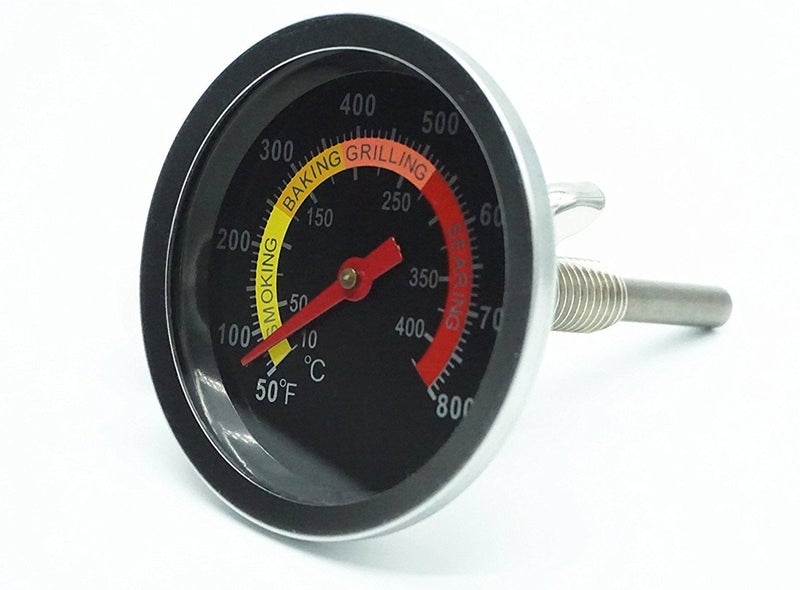 DOZYANT BBQ Charcoal Grill Smoker Temperature Gauge Pit Barbecue Thermometer Fahrenheit and Heat Indicator for Meat Cooking Port Lamb Beef, Stainless Steel Temp Gauge - Image 3