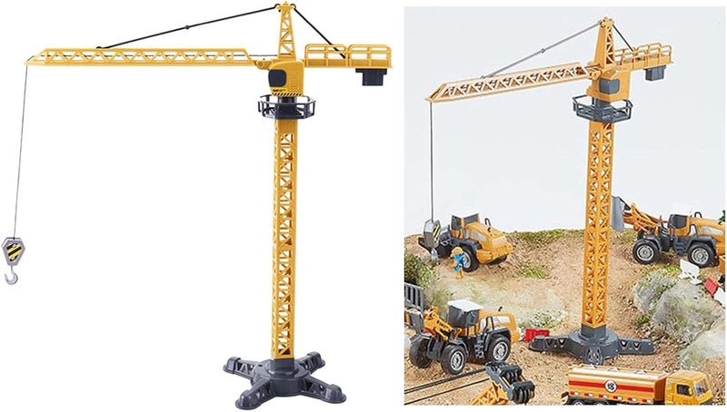 klarako Construction Vehicles Toy, Kids Engineering Playset Digger, Crane, Excavator, Cement, Steamroller, Birthday Gift for 3 4 5 Year Old Toddlers Boys  Tower Crane - Image 3