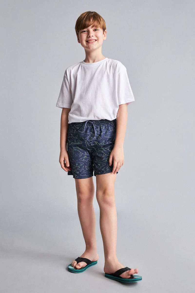 Defacto Boy Regular Fit Printed Swim Shorts