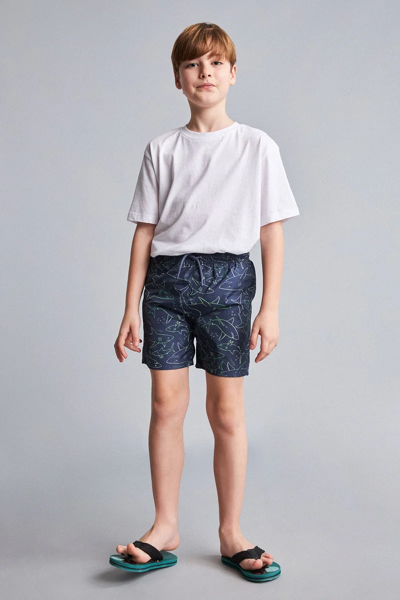 Defacto Boy Regular Fit Printed Swim Shorts