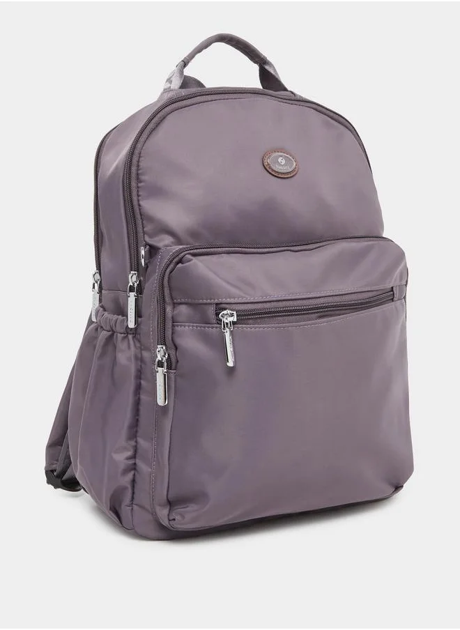 ستايلي Styli Patch Detail Backpack with External Pockets