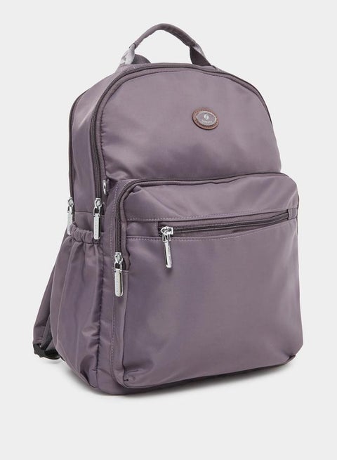 Styli Patch Detail Backpack with External Pockets