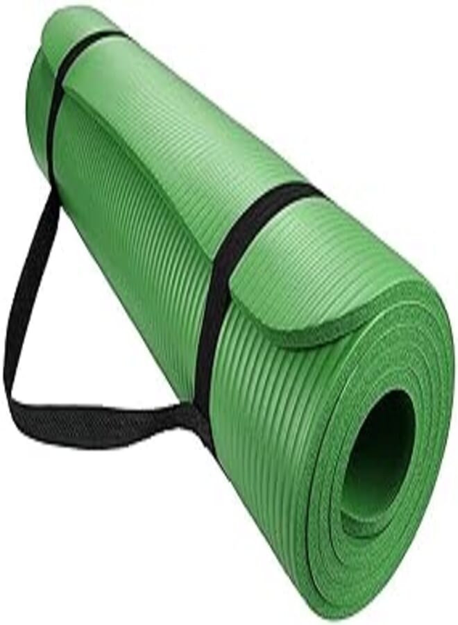 15mm Non-Slip Yoga Sport Mat Exercise Fitness Pilates Workout Cushion Thick (Green)