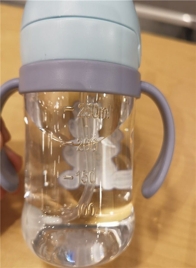 Smart Baby Sippy Cup with Weighted Straw with Handle 250ml Pink - Image 4