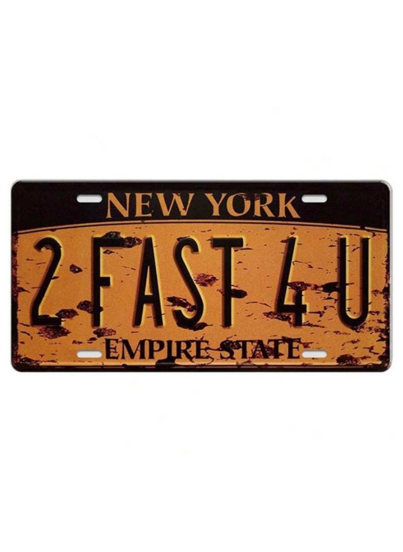 Generic Classic car metal license plate for decoration  - Image 1