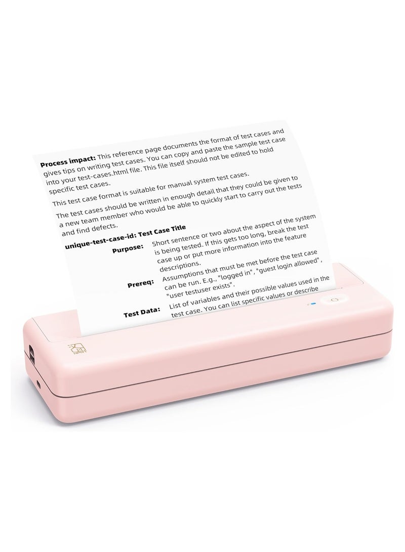 اتش بي ار تي طابعات سفر محمولة MT810 - طابعة حرارية مدمجة للاستخدام المنزلي بدون حبر - لفة ورق طباعة محمولة للسيارة والمكتب - طابعة بلوتوث لاسلكية متوافقة مع جوالات اي او اس واندرويد واللاب توب - Image 1