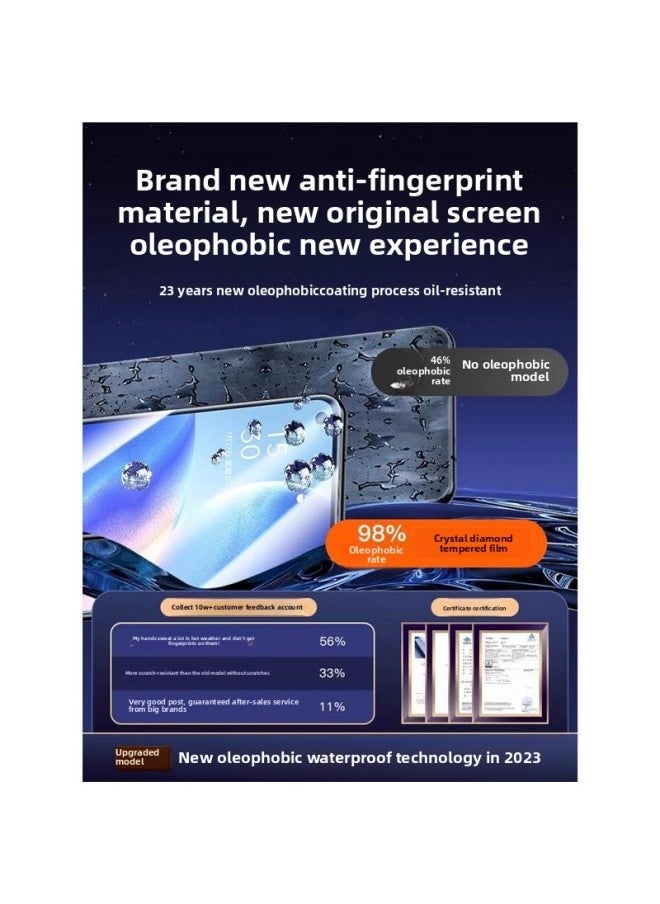 Generic For OppoReno5 Tempered Film Reno6/7/8/4se Full Screen A93R17a2pro Hydraulic A72a5a1a9-Color:Upgraded Full-screen Curved Edge Film 60 Times Explosion-proof 30 Times Anti-fingerprint Ultra-clear 3 Pieces + 16 Gifts-Size:OPPOReno10Pro+  - Image 3
