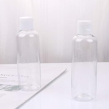 HEALLILY مجموعة زجاجات السفر الشفافة الفارغة HEALLILY 30 قطعة سعة 100 مل زجاجات صغيرة بغطاء قابل للطي قابلة لإعادة الاستخدام والتعبئة زجاجات تجميل بلاستيكية مقاومة للتسرب - Image 2