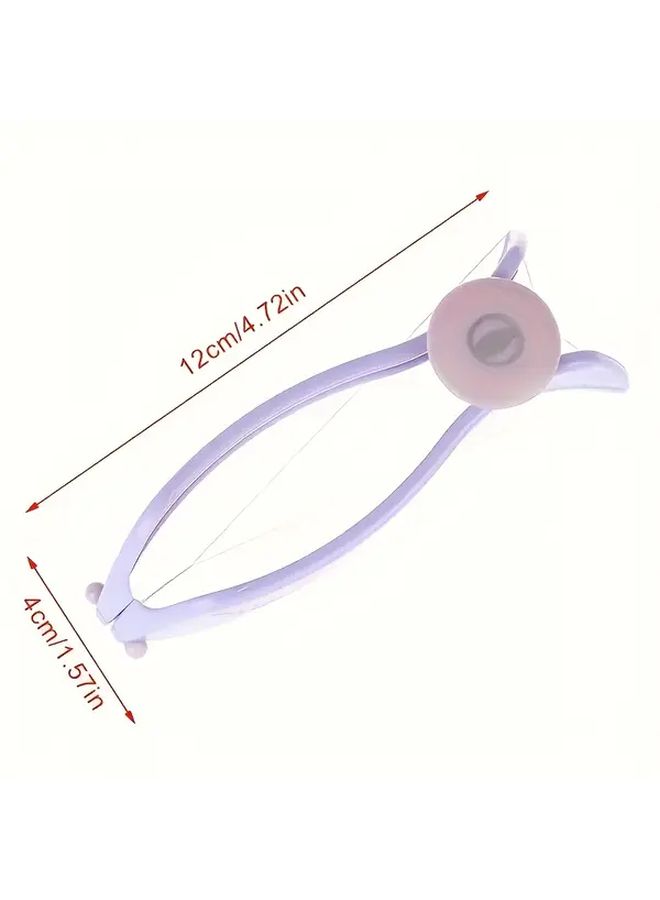 Purple Manual Epilator For Women Painless Facial Hair Removal Eyebrows Chin Cheeks - Image 4