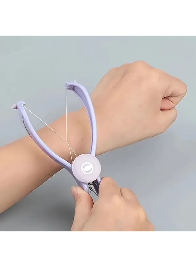 Purple Manual Epilator For Women Painless Facial Hair Removal Eyebrows Chin Cheeks - Image 1