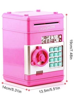 UKR UKR Electronic Piggy Bank for Girls (4-11 Years) – Pink ATM Money Bank with Password | Safe Coin Savings Box | Educational Financial Toy & Ideal Birthday Gift for Boys & Girls  - Image 4