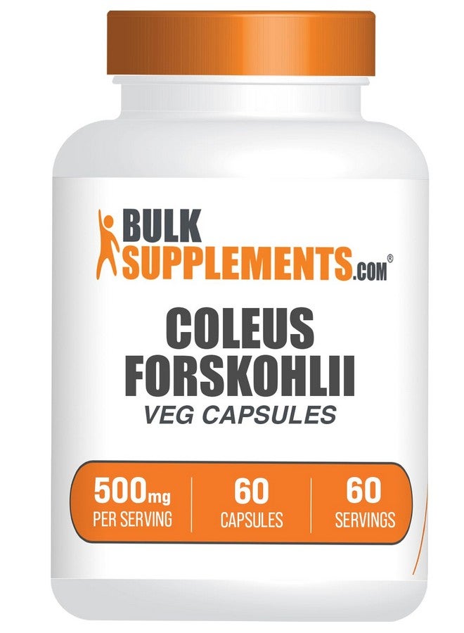 BulkSupplements.com Coleus Forskohlii Extract Capsules - Forskolin Supplement, Forskolin Capsules - Herbal Supplement, Gluten Free, 1 Capsule per Serving, 60 Capsules (Pack of 1) - Image 1