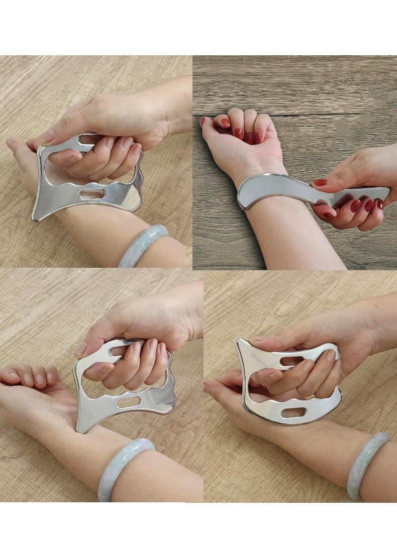 أونليماي فقط مجموعة أدوات مكشطة العضلات غواشا المصنوعة من الفولاذ المقاوم للصدأ 2 في 1، أداة أنسجة الندبة، أدوات العلاج الطبيعي، أداة كشط العضلات، مكشطة التدليك، أدوات IASTM، أداة تدليك الأنسجة الرخوة - Image 2