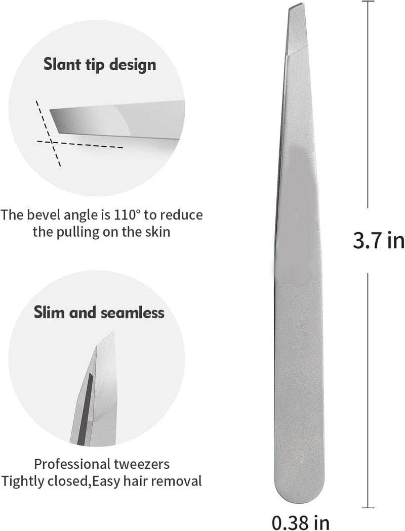 Aternal ملقط حواجب للنساء لإزالة الشعر الوجه، ملقط حواجب دقيق بزاوية، عبوة من 2 - Image 2