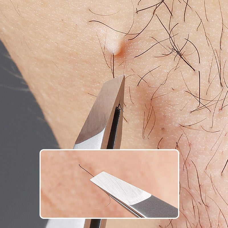 Aternal ملقط حواجب للنساء لإزالة الشعر الوجه، ملقط حواجب دقيق بزاوية، عبوة من 2 - Image 3