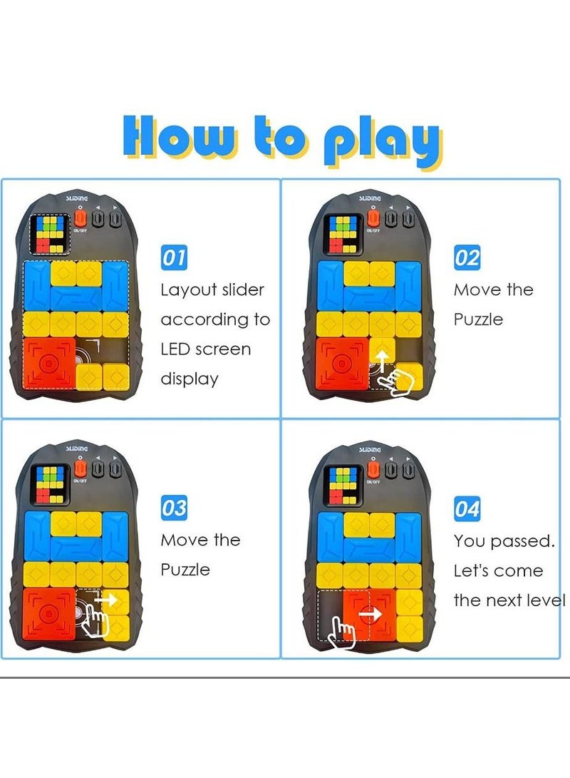 Super Slide Puzzles Brain Games, with 500+ Levels Electronic Handheld Game, Challenges Brain Teaser Puzzles, Learning & Education Travel Stem Toys for Kids and Adults  - Image 2