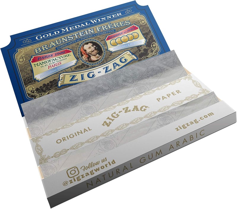 Zigzag Original White Rolling Papers - 24 Booklets - Premium 70mm Papers, Slow Even Burn, Consistent Seal - Image 4