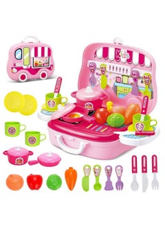 Planet of Toys Planet of Toys Plastic Kitchen Play Set for Girls Kitchen Set Toys Play Kitchen Set Kids & Girls (Pink Kitchen Set)  - Image 1