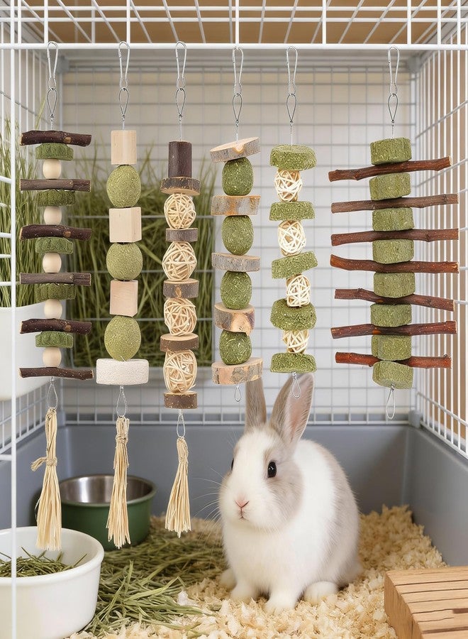 Morezi Bunny chew Toys Rabbit Toys for Bunnies Boredom 6 Sets Bunny Enrichment Toys Great for Rabbits Guinea Pigs Chinchillas Hamsters mice Animal - Image 2