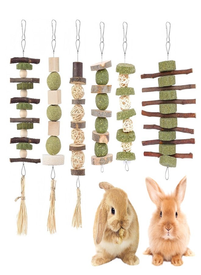 Morezi Bunny chew Toys Rabbit Toys for Bunnies Boredom 6 Sets Bunny Enrichment Toys Great for Rabbits Guinea Pigs Chinchillas Hamsters mice Animal - Image 1