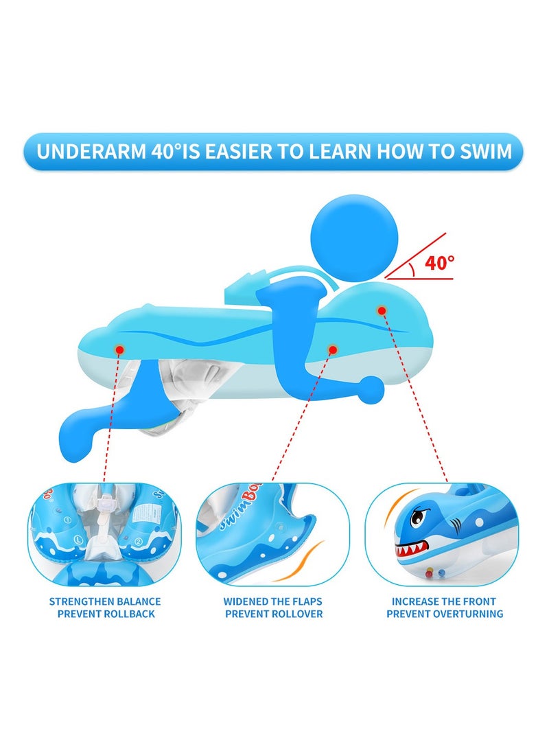 Cool Baby Baby Swimming Float Baby Swimming Float with Canopy Swimming Pool Float Inflatable Swim Rings Baby Seat Boat Size L - Image 3