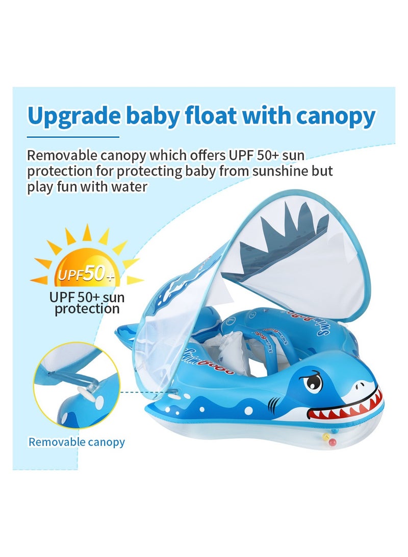 Cool Baby Baby Swimming Float Baby Swimming Float with Canopy Swimming Pool Float Inflatable Swim Rings Baby Seat Boat Size L - Image 2