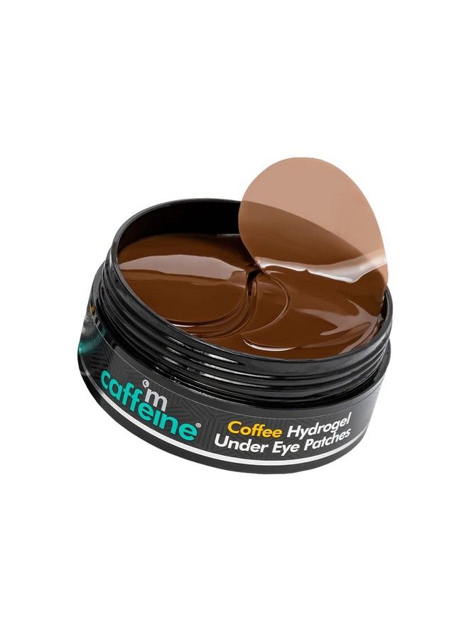 MCaffeine Coffee Hydrogel Under Eye Patches For Dark Circles & Puffiness Reduction ; Caffeine & Hyaluronic Acid ; Cooling Eye Patches With Moisturelock Technique For 2X Hydration 30 Pairs ; 90G  - Image 1