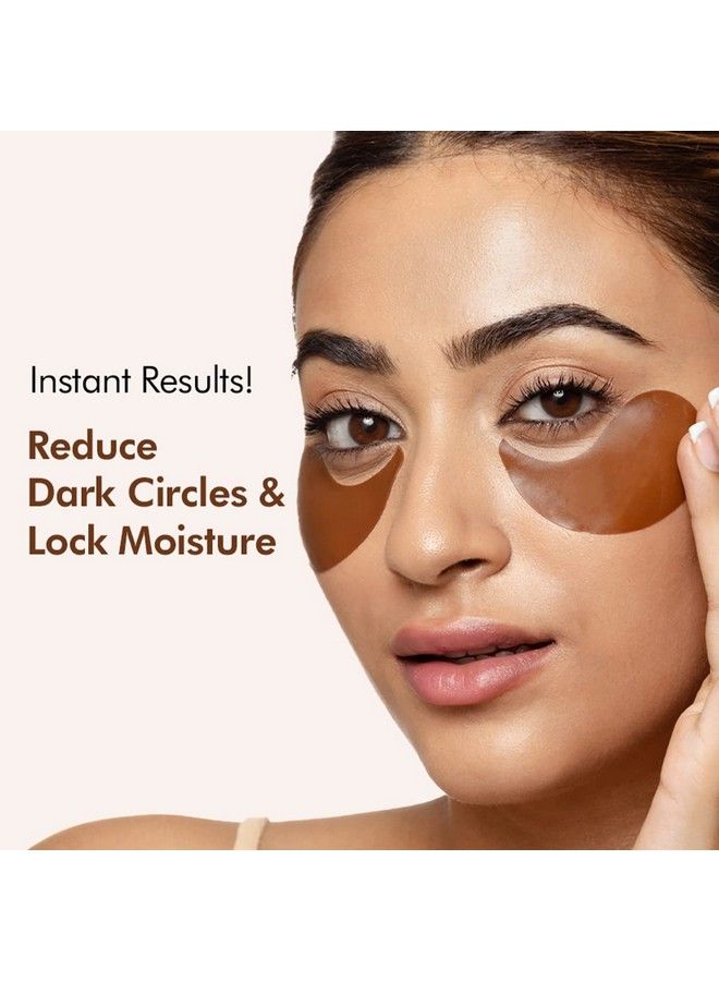 MCaffeine Coffee Hydrogel Under Eye Patches For Dark Circles & Puffiness Reduction ; Caffeine & Hyaluronic Acid ; Cooling Eye Patches With Moisturelock Technique For 2X Hydration 30 Pairs ; 90G  - Image 3