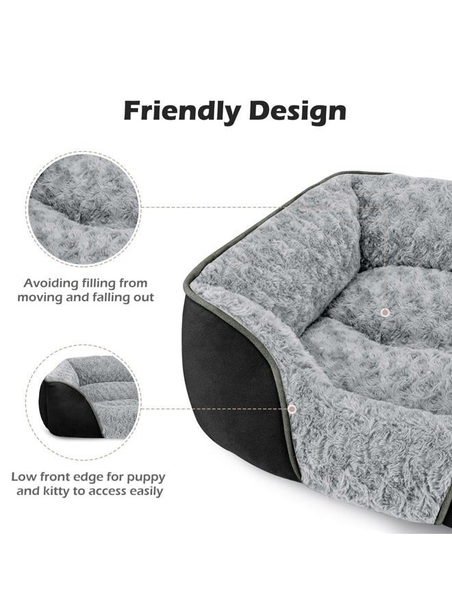 INVENHO Medium Dog Bed Rectangle Washable Orthopedic Soft Calming Sleeping Pet Cuddler with Anti-Slip Bottom - Image 5