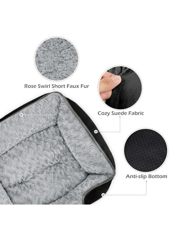 INVENHO Medium Dog Bed Rectangle Washable Orthopedic Soft Calming Sleeping Pet Cuddler with Anti-Slip Bottom - Image 4