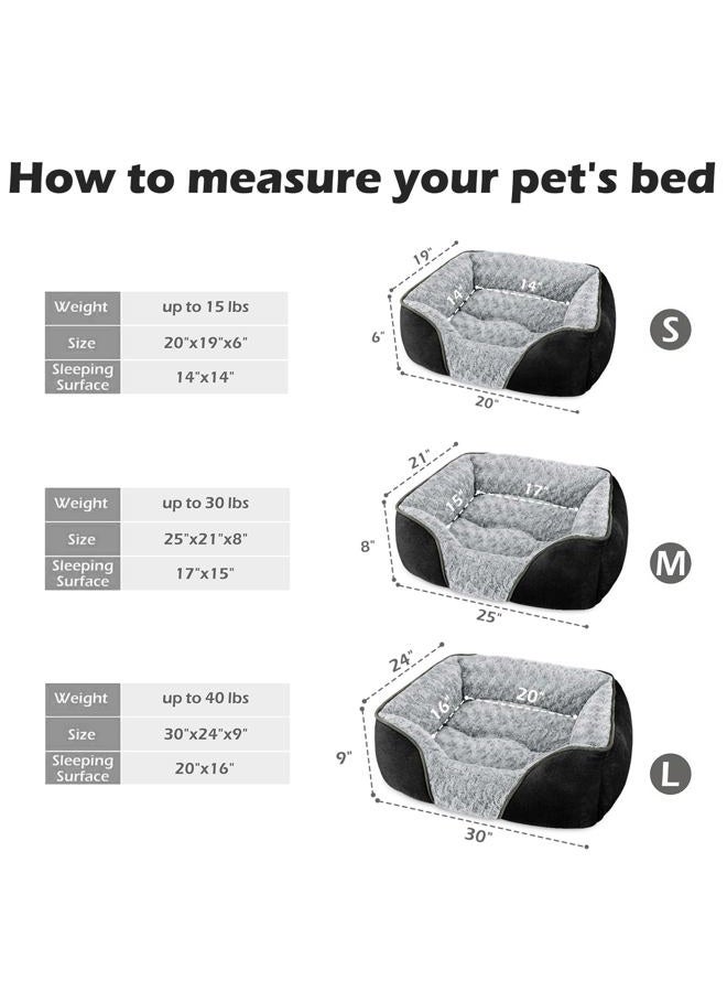 INVENHO Medium Dog Bed Rectangle Washable Orthopedic Soft Calming Sleeping Pet Cuddler with Anti-Slip Bottom - Image 3