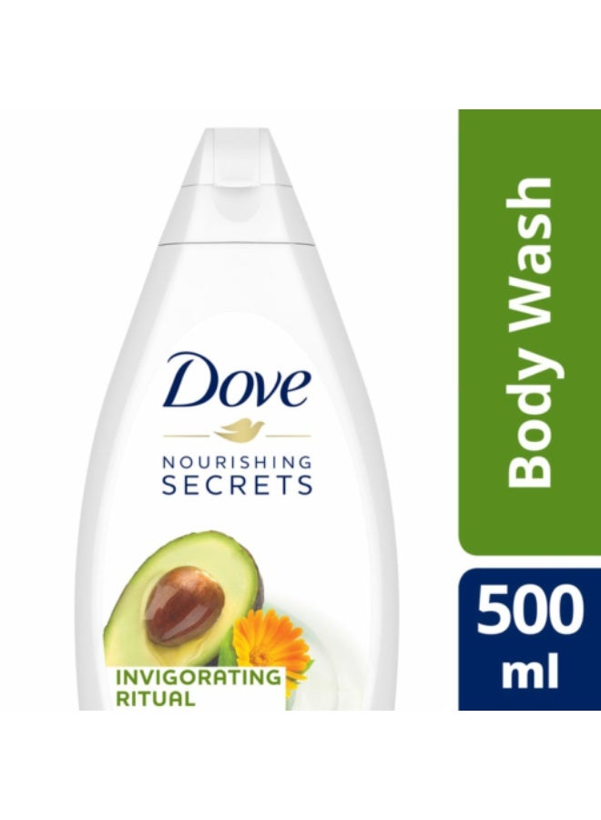 دوف غسول الجسم دوف المنعش بخلاصة الأفوكادو والآذريون 500 مل - Image 3