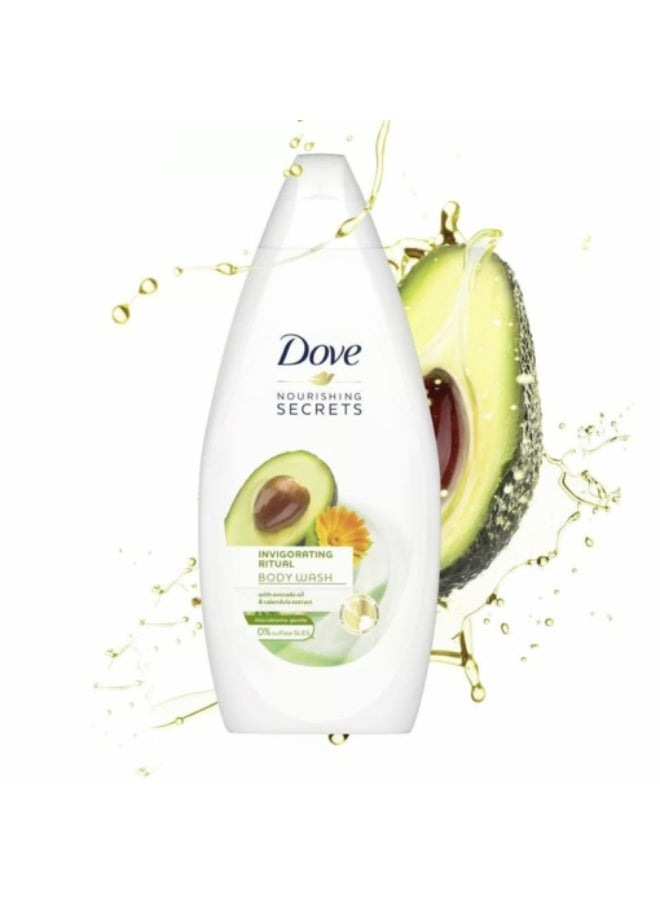 دوف غسول الجسم دوف المنعش بخلاصة الأفوكادو والآذريون 500 مل - Image 4
