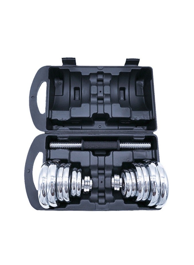 KUYING 20KG cast iron adjustable dumbbell set, dumbbell bag, solid dumbbell handle, can be converted into barbell through the connecting rod, for fitness, weight lifting, training  - Image 2