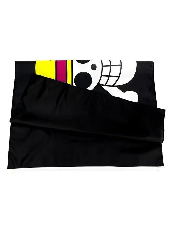 واي جيه قطعة واحدة من علم الأنمي لوفي -90 × 150 سم، أسود - Image 2
