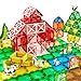 Matchtiles Magnetic Tiles Farm Animals Set Immersive Storytelling Building Blocks for Toddlers 35 3D Farm House STEM Toys with UVPrinted Realistic Animals Compatible with All Major Brands - Image 4
