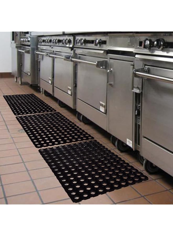 erorex Anti Slip Front Door Mat 24''X16'' Living Room Rug For Entrance Doors Rubber Floor Mats For Home Essential Small Rugs For Office Bedroom And Kitchen Black - Image 2