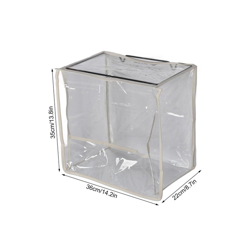 White Hanging Travel Toiletry Bag Clear Waterproof PVC Storage Bag For Bathroom Living Room - Image 3