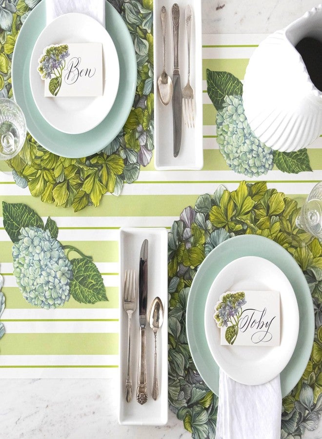 Hester & Cook Hydrangea Floral Round Paper Placemats - Disposable Placemats for Dining Table for Spring Summer Season - 12 Sheets Per Pad American Made - Image 5