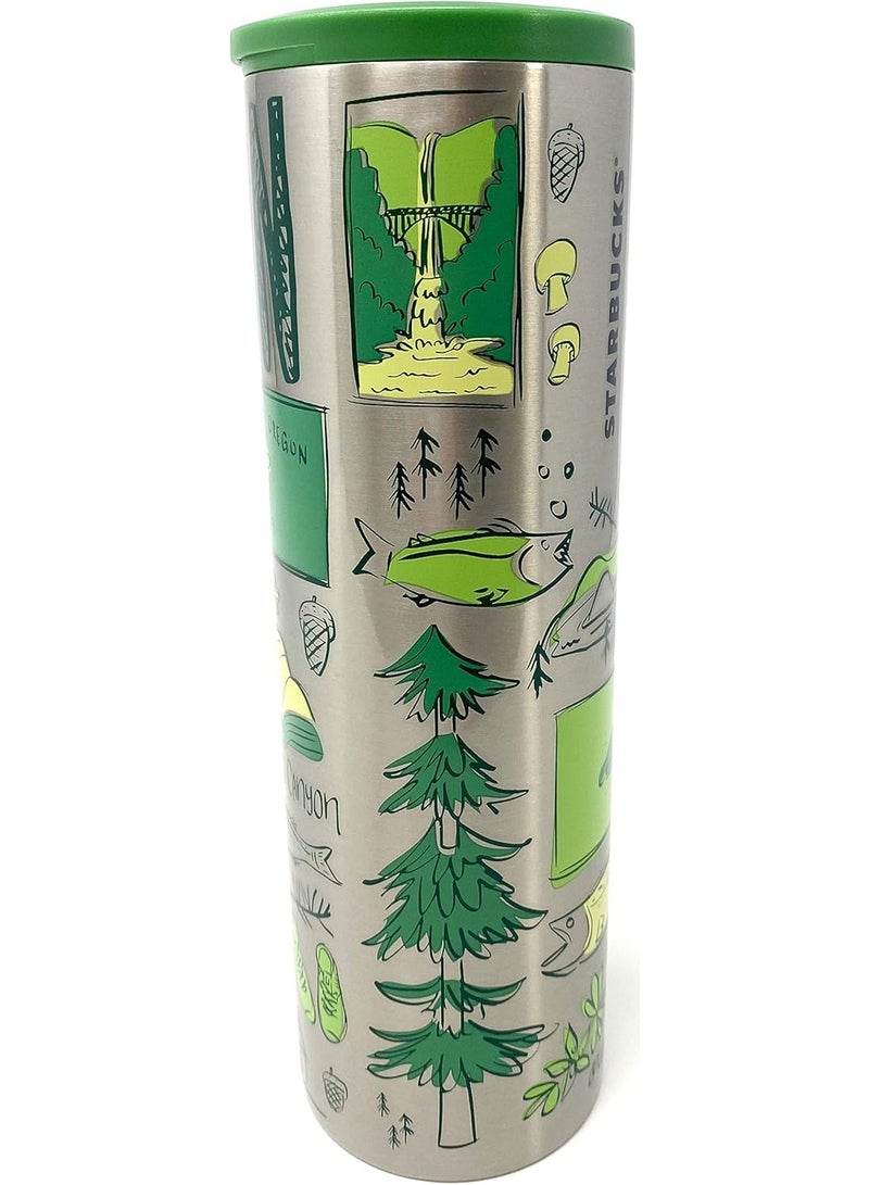 Starbucks Oregon Vacuum Insulated Stainless Steel Traveler Tumbler Coffee Mug 16 Oz - Image 1