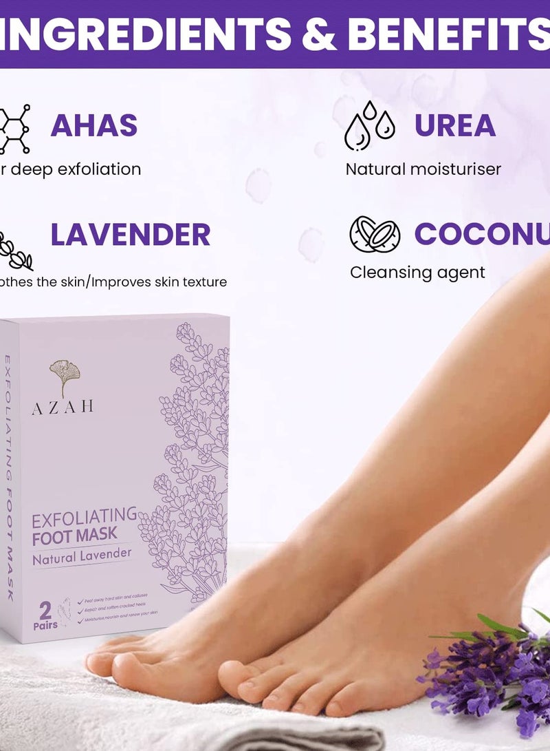 Azah Foot Mask Peeling Feet Mask [Pack of 2X2] | Foot Peel off Mask for Cracked Feet | Peeling and Exfoliating Foot Mask for Foot care at Home | Foot... - Image 5