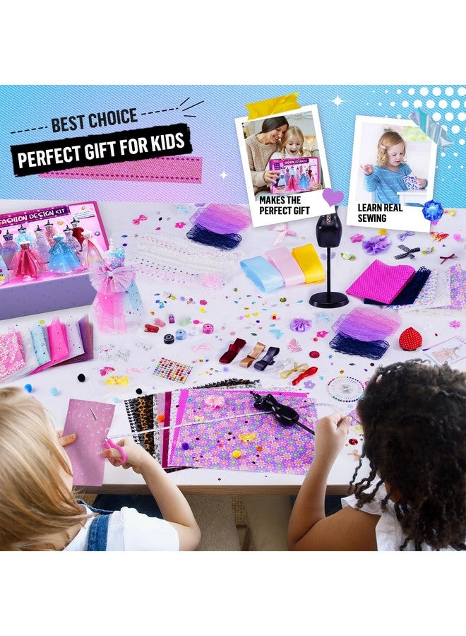 ون تو فور مجموعة تصميم الأزياء للبنات من وان تو فور، 800+ قطعة، مع 6 عارضات أزياء - مجموعة أدوات فنية وحرفية - مجموعة خياطة للأطفال من سن 8 إلى 12 عامًا - هدية للبنات من سن 6 إلى 12 عامًا - هدايا عيد الميلاد للفتيات المراهقات - Image 5